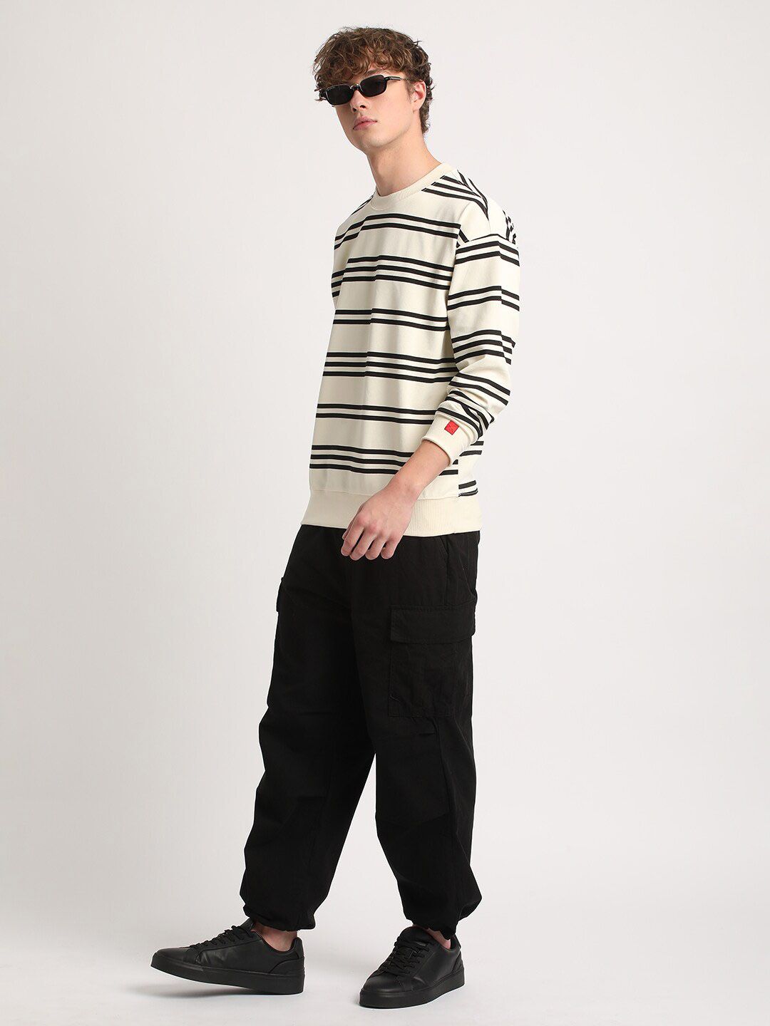 THE BEAR HOUSE Striped Relaxed Fit Sweatshirt