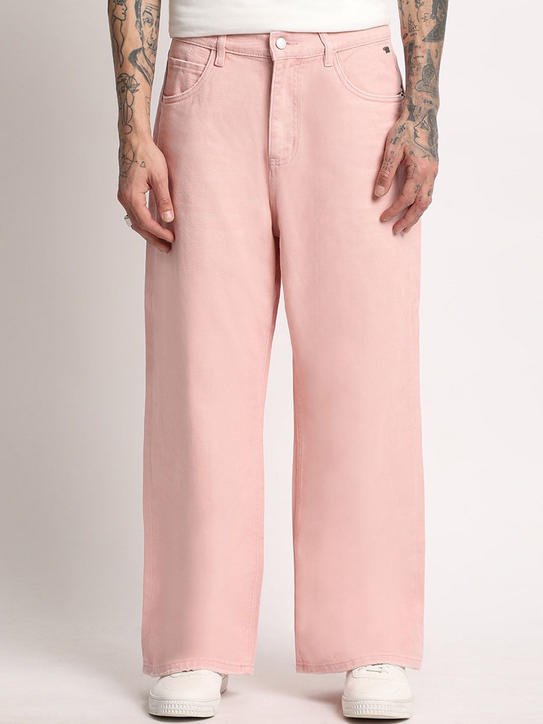 THE BEAR HOUSE Men Straight Fit Clean Look Pure Cotton Jeans
