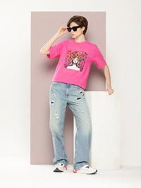 DILLINGER Printed Oversized Pure Cotton T-shirt