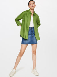 AND Pure Cotton Straight Mini Denim Skirt
