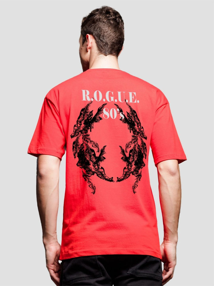 ADRO Men Graphic Printed Round Neck Cotton Oversized T-Shirt