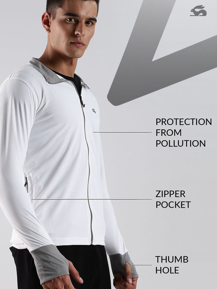 ADRO Mock Collar UV Sun Advanced Protection Running Lightweight Sporty Jacket