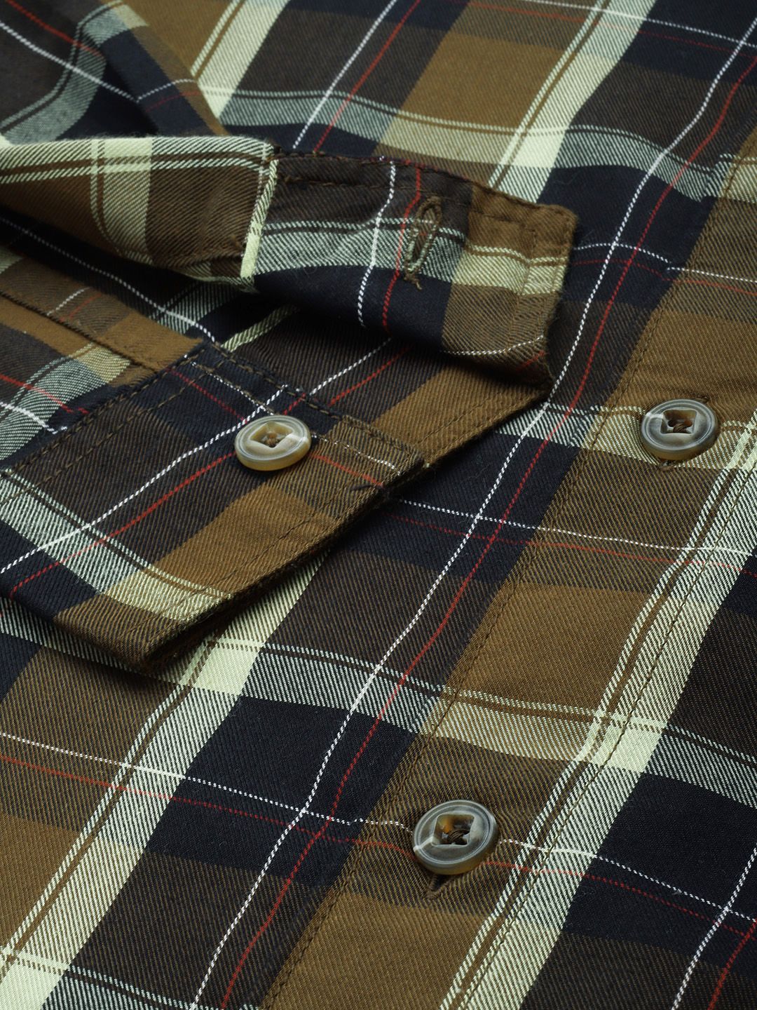 The Indian Garage Co Men Tartan Checked Casual Shirt