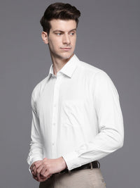 Raymond Self Design Textured Slim Fit Pure Cotton Formal Shirt
