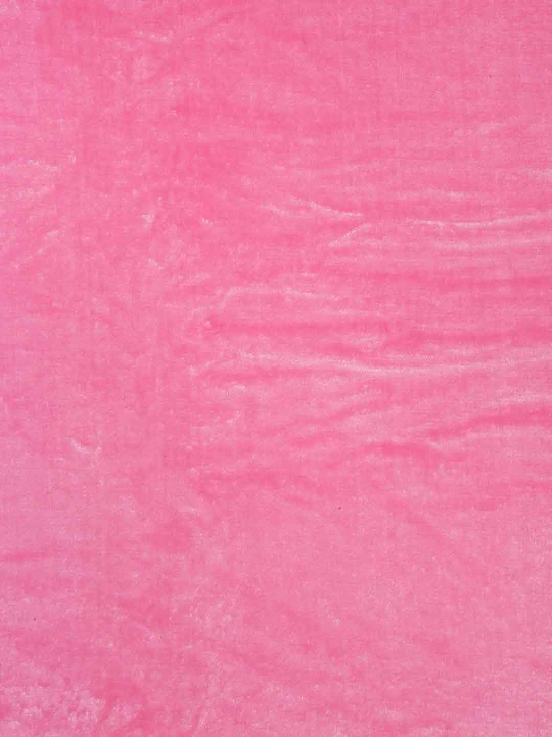 KLOTTHE Pink 300 TC Woolen Double Bed Sheet With 2 Pillow Covers