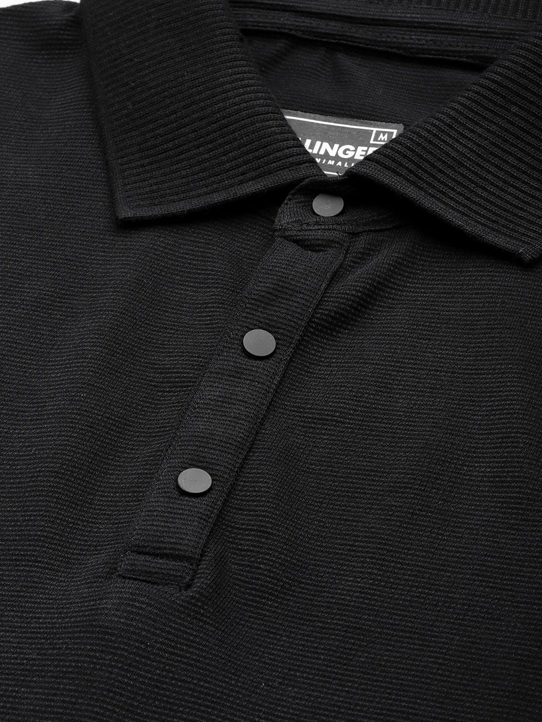 DILLINGER Men Polo Collar Honeycomb Structure T-shirt