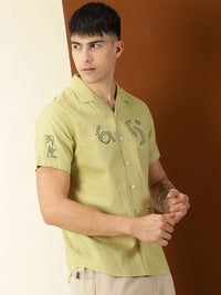 Thomas Scott Premium Fit Abstract Printed Pure Cotton Casual Shirt