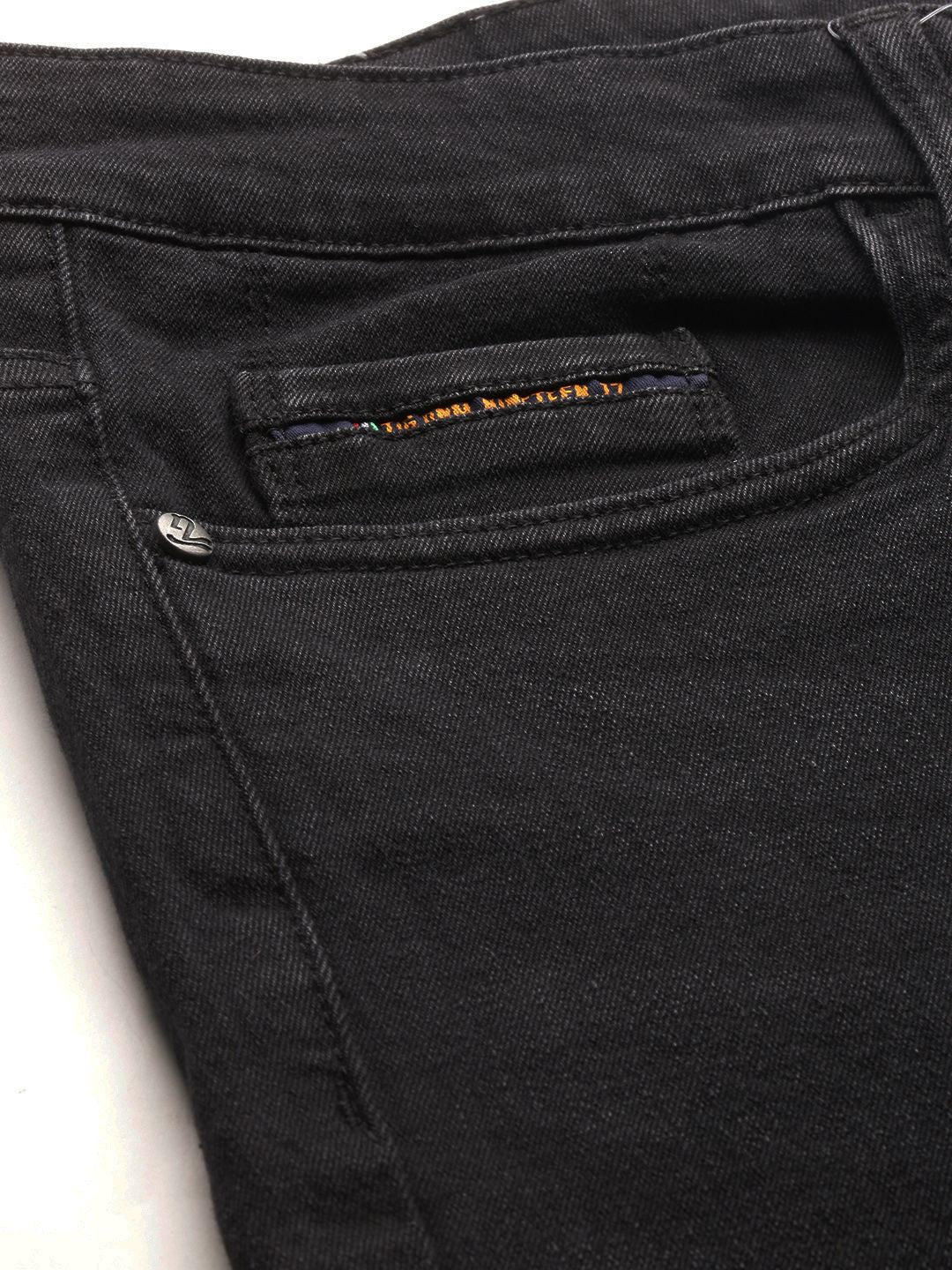 The Indian Garage Co Men Black Slim Fit Mid-Rise Clean Look Jeans