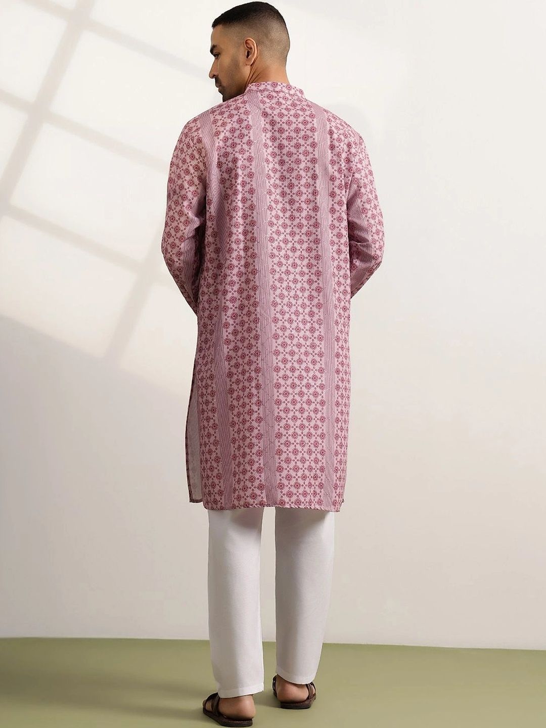 Anouk Men Printed Kurta Biasa dengan Seluar