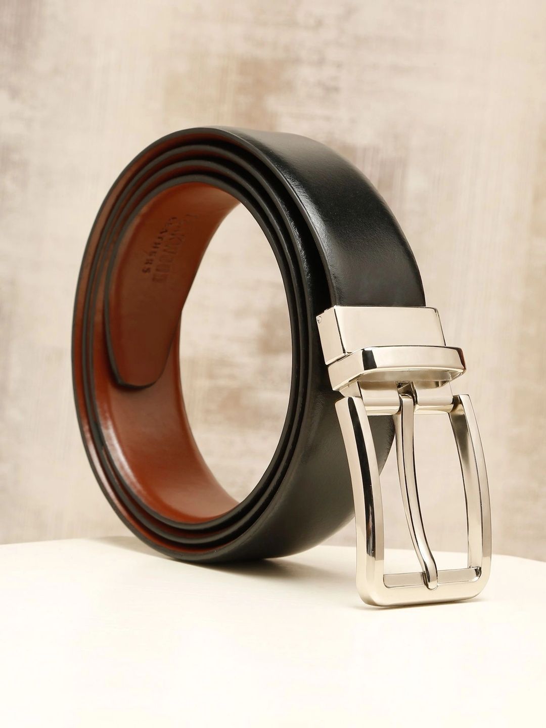 Teakwood Leathers Men Leather Reversible Belt
