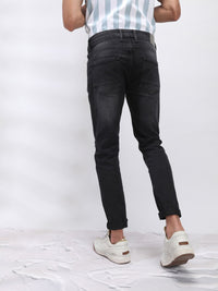 The Indian Garage Co Men Black Slim Fit Mid-Rise Clean Look Jeans