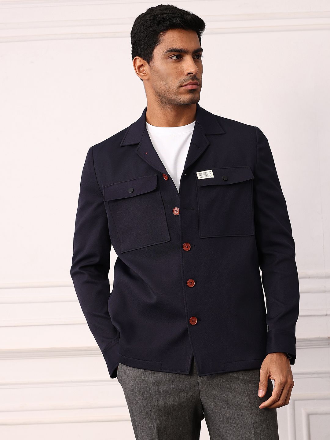 Mr Bowerbird Double Pocket Resort Collar Tailored Jacket