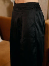 STREET 9 Black Shoulder Straps Ruffled Top & Trousers Co-Ords Set