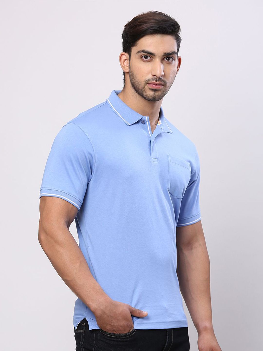 Raymond Polo Neck Pure Cotton T-shirt