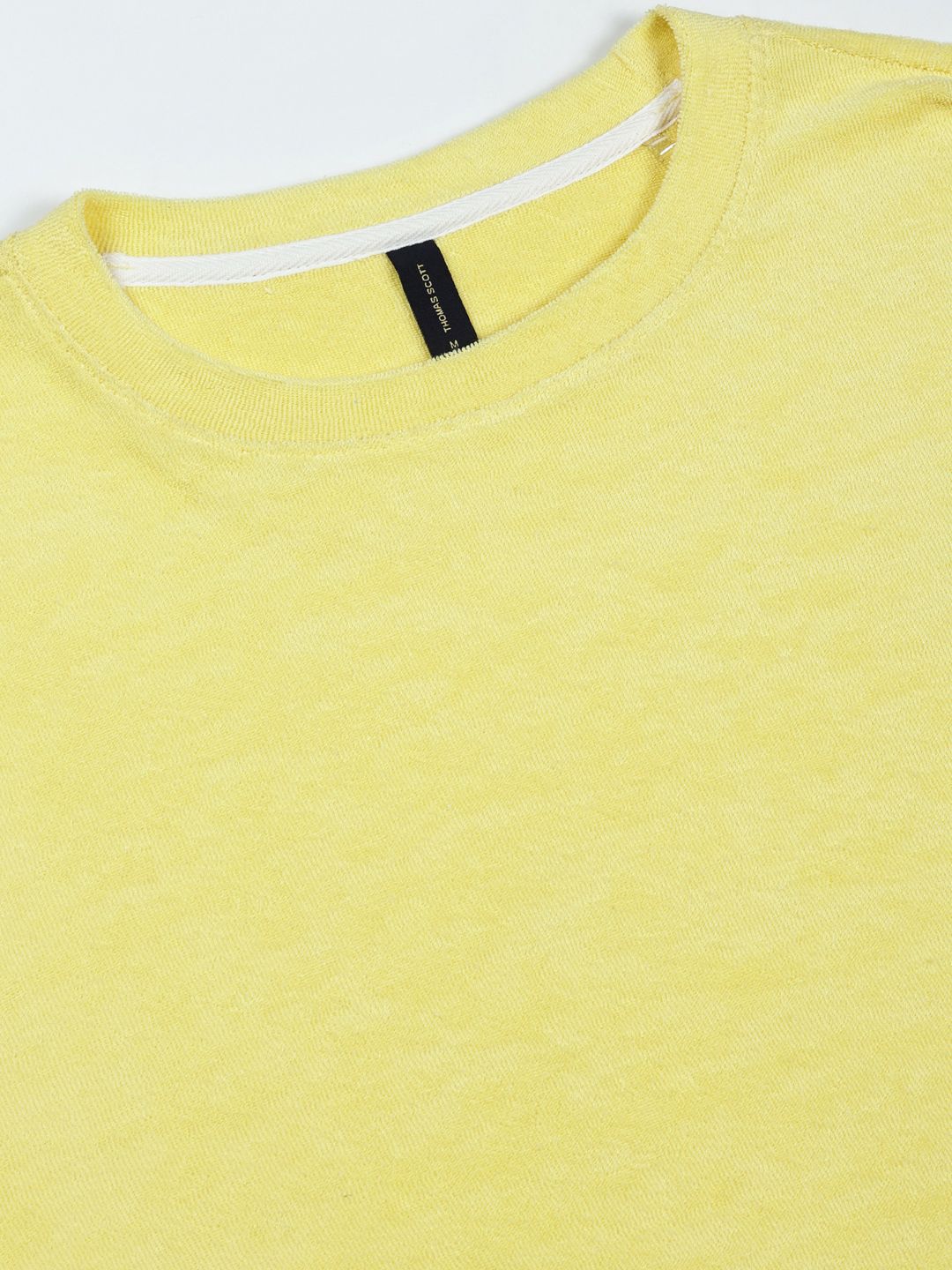Thomas Scott Men's Solid Round Neck Oversized Casual T-shirt