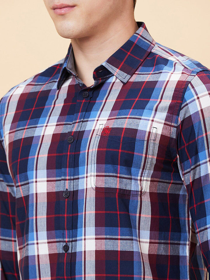 Being Human Slim Fit Tartan Checks Casual Shirt