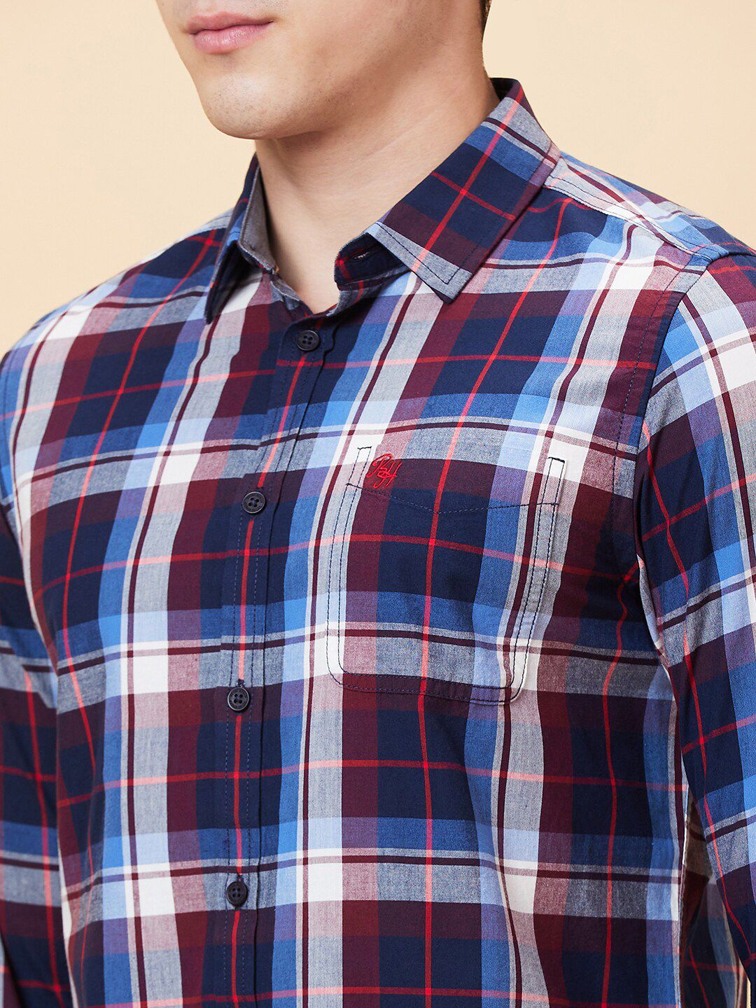 Being Human Slim Fit Tartan Checks Casual Shirt