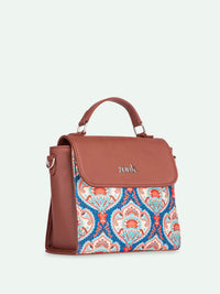 ZOUK Ethnic Motifs Printed Structured Sling Bag