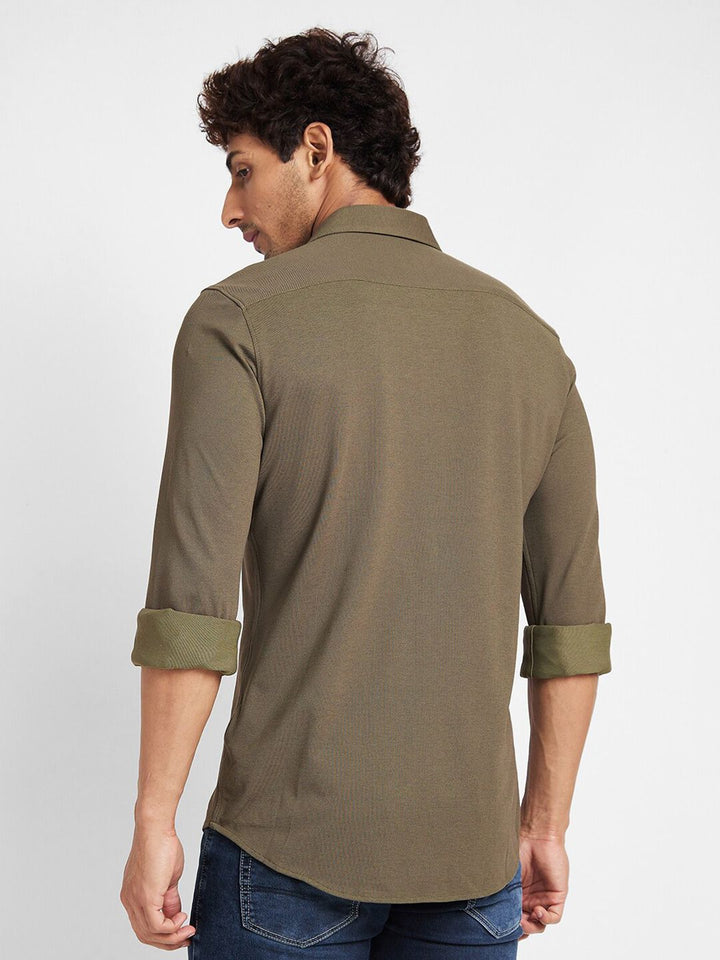 Being Human Slim Fit Opaque Casual Shirt