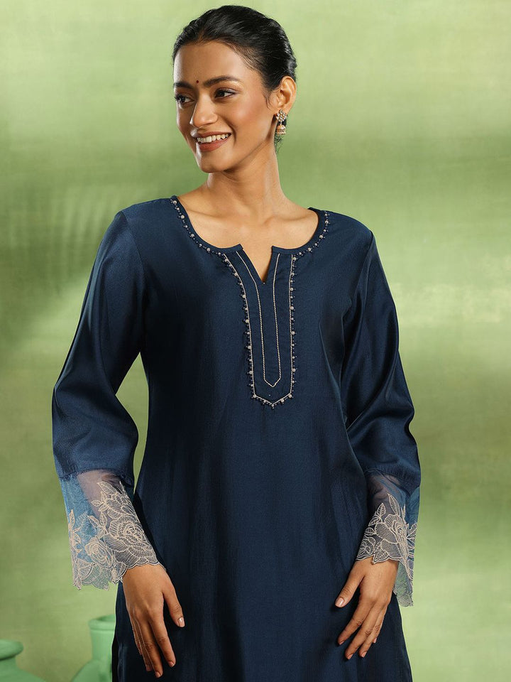 Libas Women Ethnic Motifs Yoke Design Regular Beads and Stones Kurta with Trousers & With Dupatta