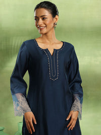 Libas Women Ethnic Motifs Yoke Design Regular Beads and Stones Kurta with Trousers & With Dupatta