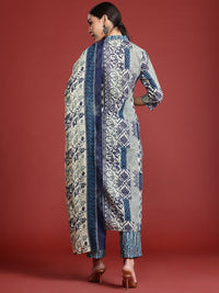 Indo Era Women Ethnic Motifs Printed Pure Cotton Kurta with Trousers & With Dupatta