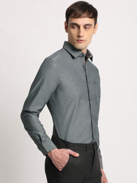 THE BEAR HOUSE Men Solid Tailored Fit Spread Collar Casual Shirt