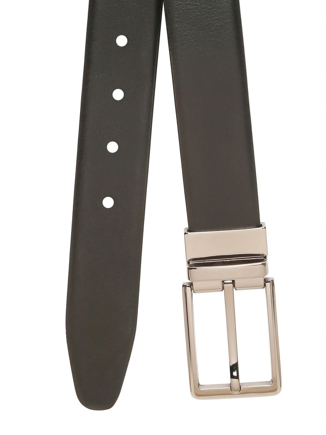 Teakwood Leathers Men Textured Leather Reversible Formal Belt