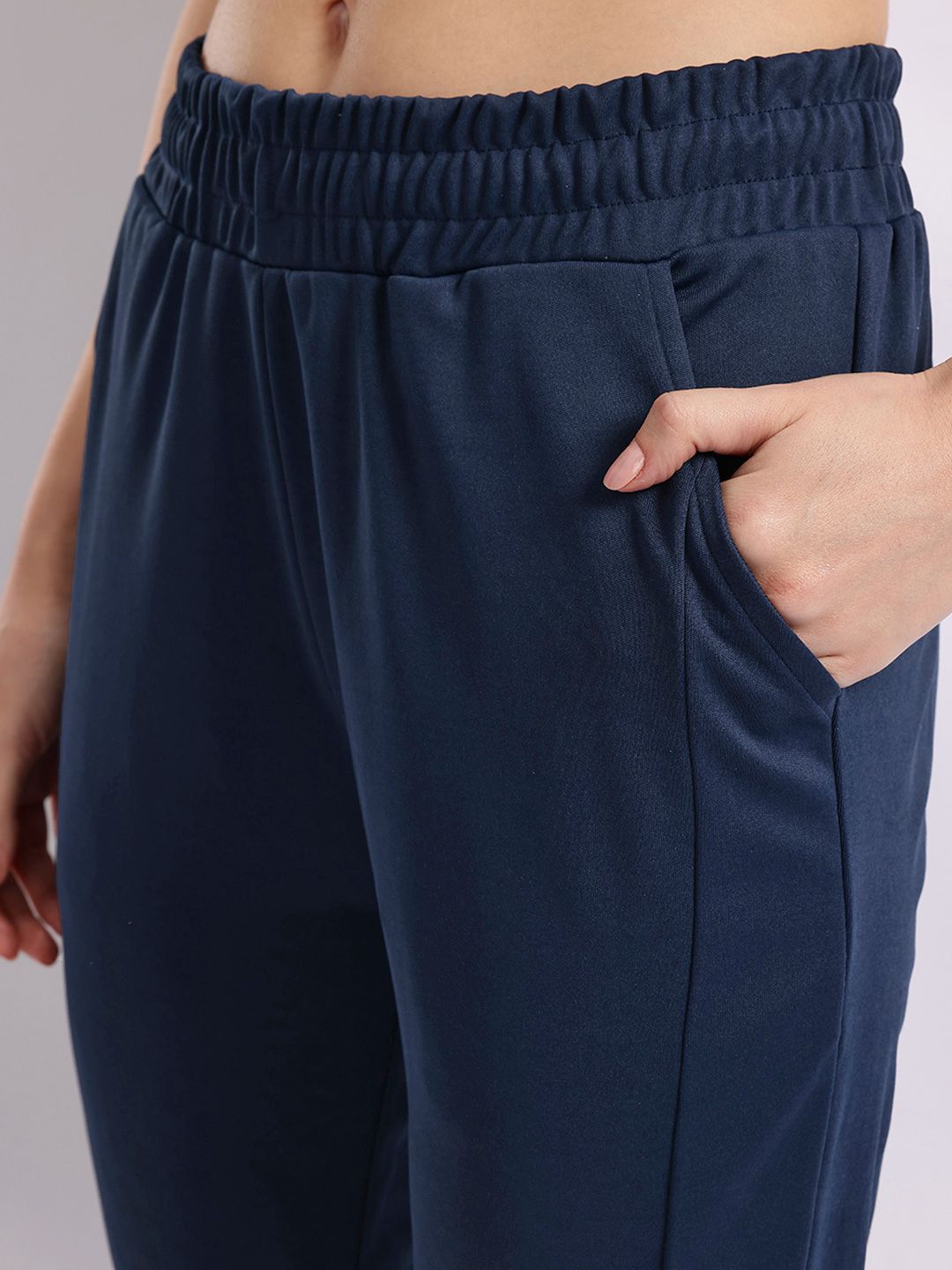 HRX by Hrithik Roshan Women Typography Detail Mid-Rise Regular Fit Running Track Pants