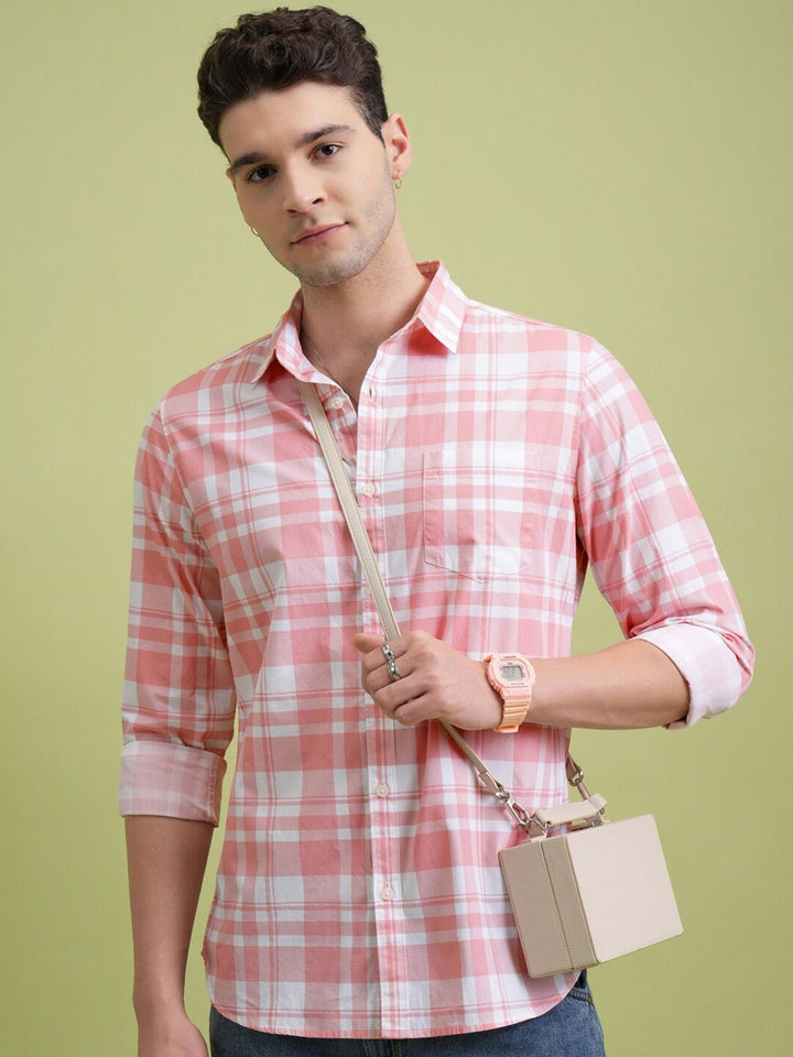 Highlander Men Checked Slim Fit Shirt