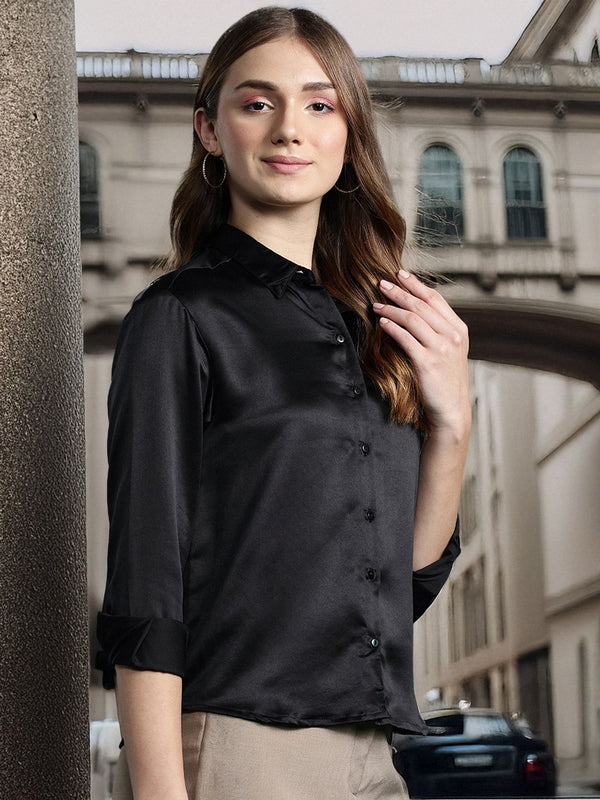 DressBerry Casual Satin Shirt