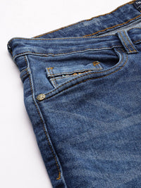 The Indian Garage Co Men Straight Fit Light Fade Stretchable Jeans