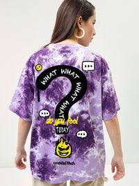 Bewakoof Women Typography Printed Round Neck Pure Cotton Oversized T-shirt