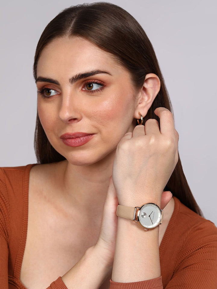 French Connection Women Dial & Leather Straps Analogue Watch FCW09RL