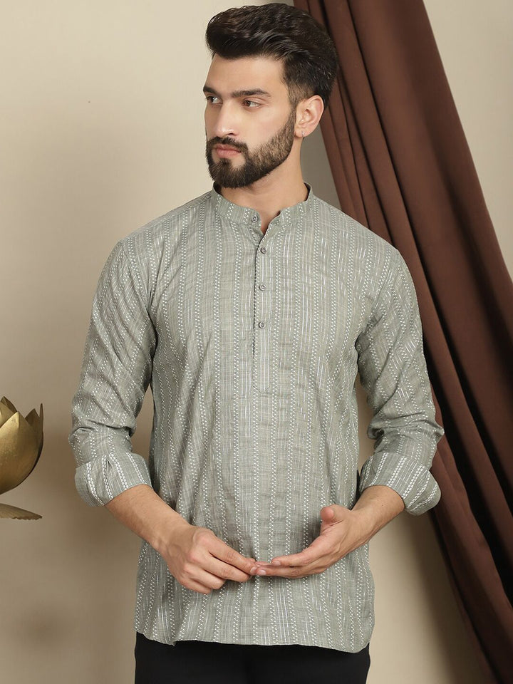 Anouk Woven Design Thread Work Cotton Kurta