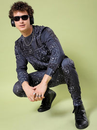The Indian Garage Co Printed Hooded Sweatshirt & Joggers Co-Ords