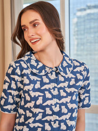 SANSKRUTIHOMES Conversational Printed Pure Cotton Night Suit