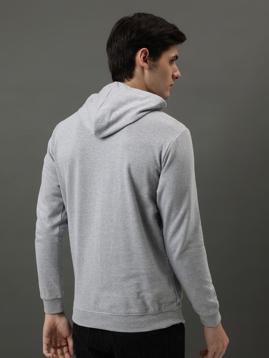 ADRO Men Printed Hooded Pullover Sweatshirt