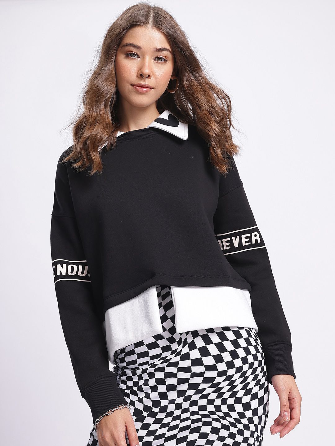 DressBerry Drop-Down Shoulder Sweatshirt