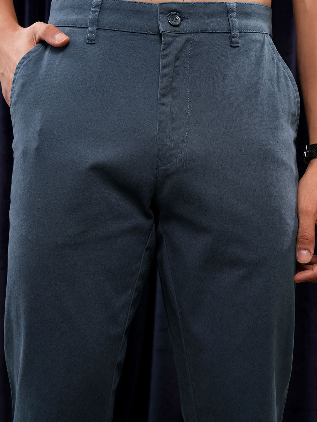 HIGHLANDER Men Soft Feel Twill Chino Trousers