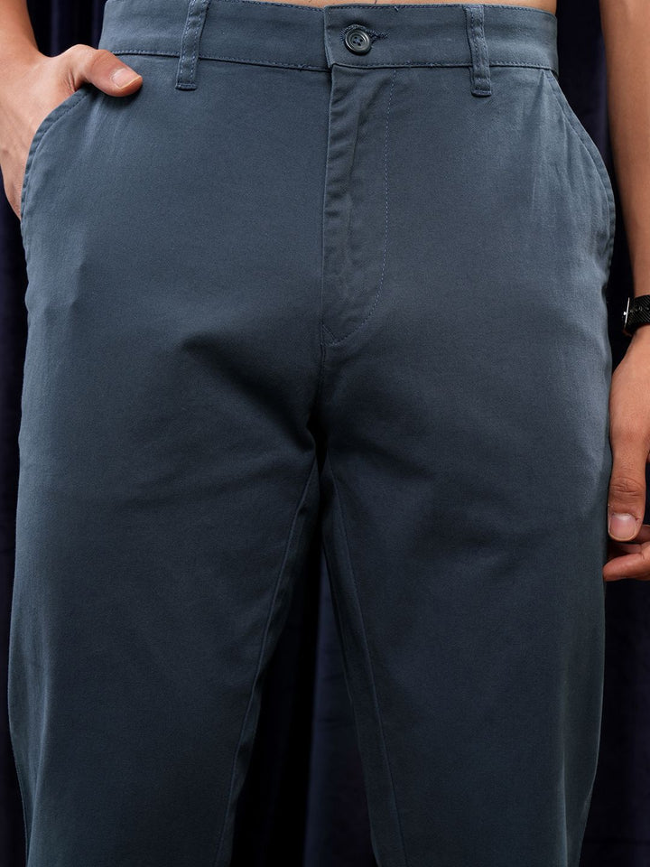 HIGHLANDER Men Soft Feel Twill Chino Trousers