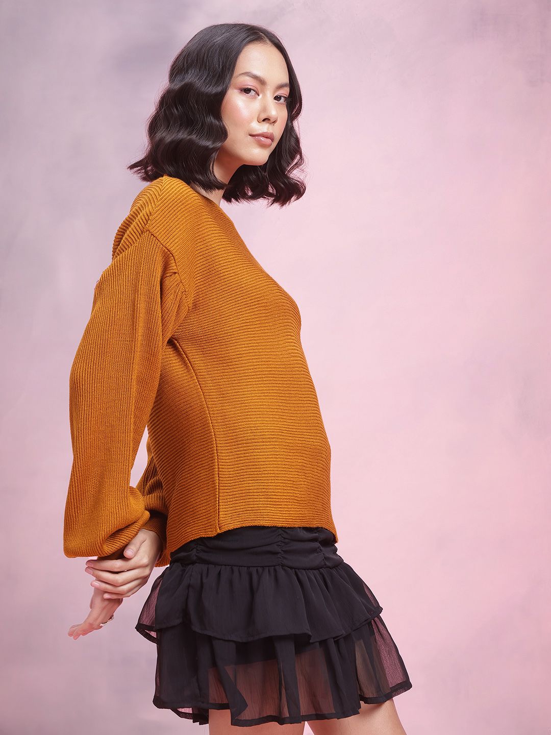 DressBerry Acrylic Ribbed Pullover