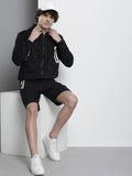 The Indian Garage Co Men Solid Pure Cotton Sweatshirt With Shorts
