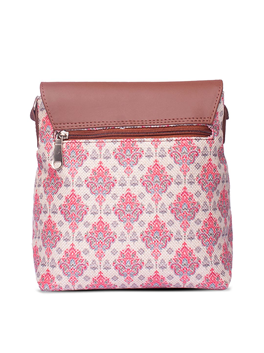 ZOUK Floral Printed Swagger Sling Bag With Pouch
