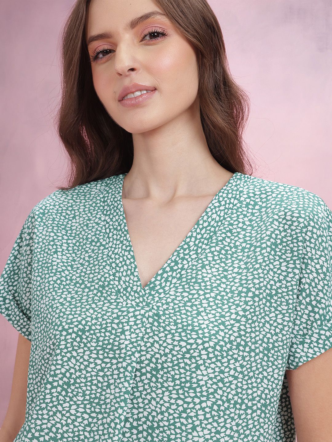 DressBerry Floral Print Extended Sleeves Top
