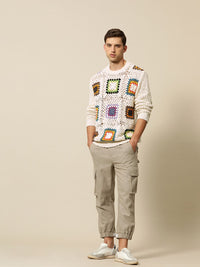 Mr Bowerbird Premium Knitted Crochet Cotton Relaxed Fit Pullover