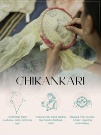 Rumah Chikankari Sonam Orange Mulmul Chikankari Kurta