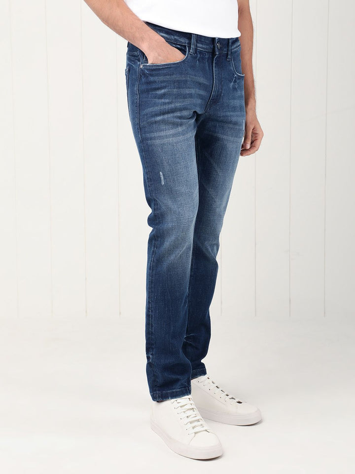 RARE RABBIT Men Grimm Slim Fit Ed Cotton Jeans