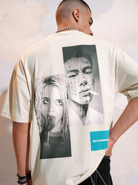 T-Shirt Bercetak Highlander Lelaki Collorblocked