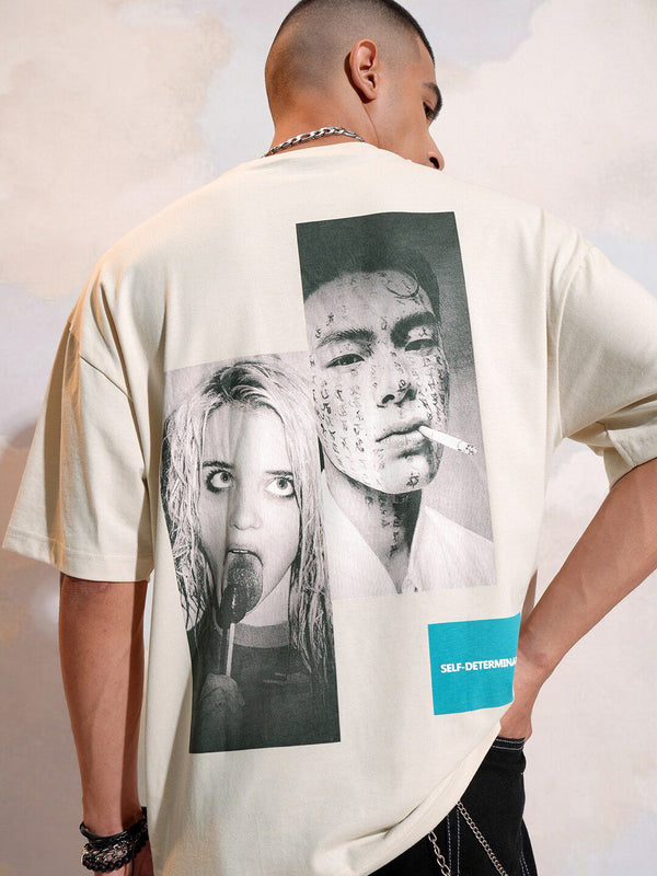 T-Shirt Bercetak Highlander Lelaki Collorblocked